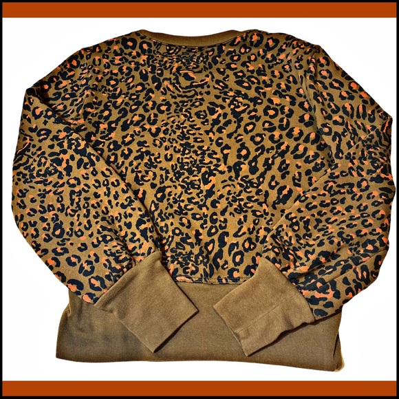 MADEWELL LEOPARD SWEATSHIRT IN JUNGLE CAT Sz MEDIUM - Picture 7 of 15